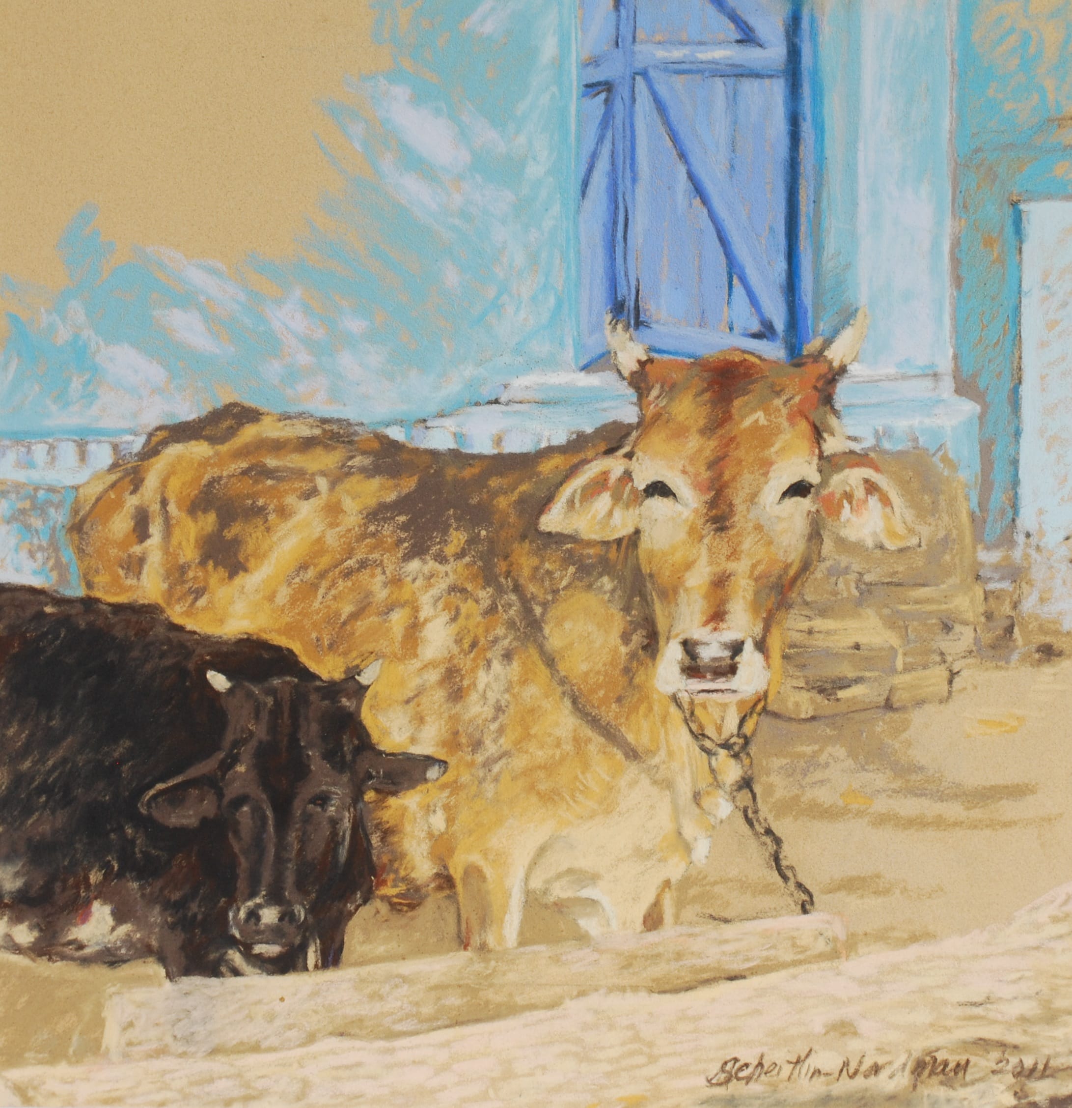 Sacrées Vaches, 2011, 40x40 cm